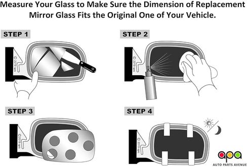 APA Replacement Mirror Glass Non-Heated for 05-09 Equinox 02-07 Vue 06-09 Torrent Passenger Right RH 22629356 GM1323673 in Kuwait