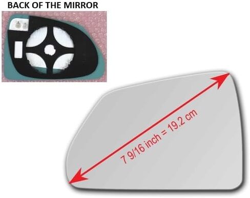 Heated Flat Mirror Glass with Back Plate for 2008-2015 Cadillac CTS Driver Side View Left LH in Kuwait