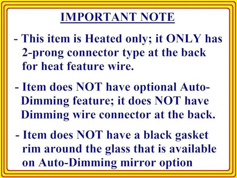 Heated Flat Mirror Glass with Back Plate for 2008-2015 Cadillac CTS Driver Side View Left LH in Kuwait
