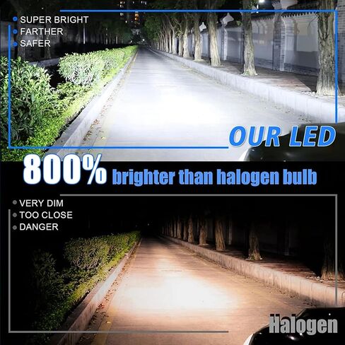 Fit For Honda GL1800 Goldwing 1800 ABS 2001-2016 Headlights High Low Beam Light bulbs, 1:1 Real Size, 6500K Cool White, 30000LM 800% Brightnes Bulbs,Plug n Play, pack of 2 in Saudi Arabia