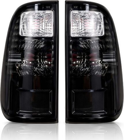 Smoke Tail Lights Compatible with 2008-2016 Ford F-250 F-350 F-450 Super Duty | DOT SAE Compliant Rear Lamp Assembly Pair | Direct Replacement | Reuse Factory Bulbs and Harness in Saudi Arabia