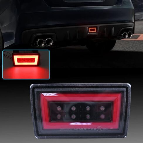 F1 Clear Lens LED Rear Fog Light Kit - Plug and Play Brake Light Compatible With 2015-2021 Subaru WRX STI Red Bar - Functions as Tail Lamp & Brake Lamp in Kuwait