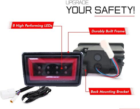 F1 Clear Lens LED Rear Fog Light Kit - Plug and Play Brake Light Compatible With 2015-2021 Subaru WRX STI Red Bar - Functions as Tail Lamp & Brake Lamp in Kuwait