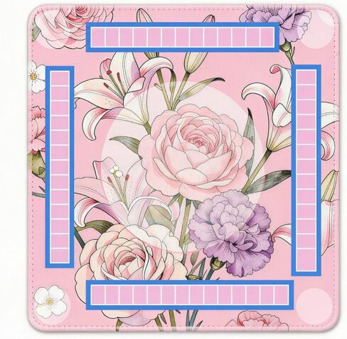 Mahjong Mat - Non-Slip Noise Reduction Gaming Mat 33 * 33 Inch for Mahjong/Poker/Board Games/Dominoes/Card Games(Pink) in Saudi Arabia