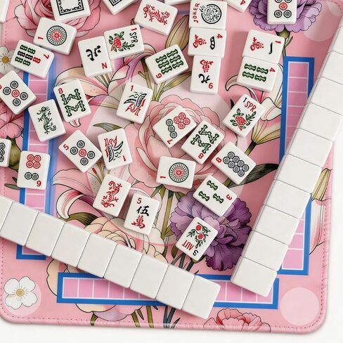 Mahjong Mat - Non-Slip Noise Reduction Gaming Mat 33 * 33 Inch for Mahjong/Poker/Board Games/Dominoes/Card Games(Pink) in Saudi Arabia