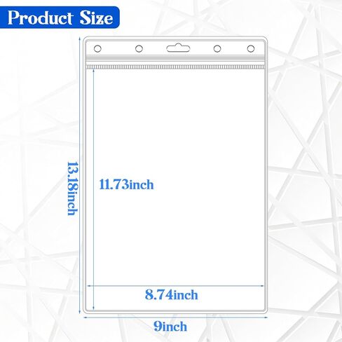 12Pc Clear Sheet Page Protectors, 8.5" X 11" Plastic Paper Sheet Protectors Heavy Duty, Plastic Covers for Documents, Photos, and Wall Sign in Kuwait