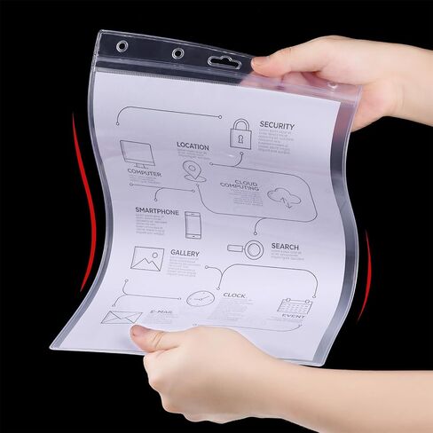12Pc Clear Sheet Page Protectors, 8.5" X 11" Plastic Paper Sheet Protectors Heavy Duty, Plastic Covers for Documents, Photos, and Wall Sign in Kuwait