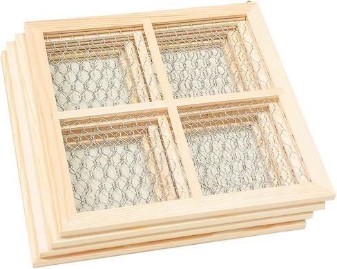 4 Pack Chicken Wire Wood Frame 12 x 12 Inches Unfinished Wooden Frame for photoes,Jewelry Crafting Project (Interior 10 x 10 in) in Kuwait