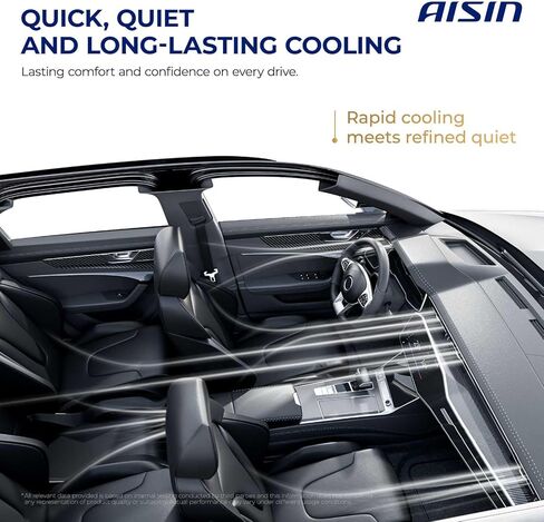 AISIN AFTERMARKET ACCAZ-00812 Air Conditioner AC Compressor - Compatible with Kenworth T660 T680 T880, Peterbilt 365 367 388 389 567 579 587-2015-2016 - with 8-Pulley Groove, with Clutch in Kuwait