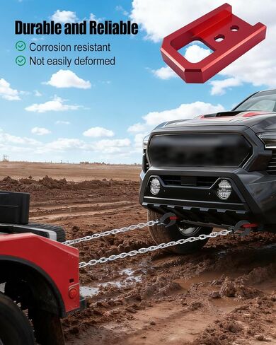 خطافات السحب الأمامية تناسب Toyota Tacoma 2024-2026 4Runner 2025-2026 Land Cruiser 250 2024-2026، عبوتان باللون الأحمر T6061 خطافات سحب من سبائك الألومنيوم، ملحقات سحب مثبتة مباشرة in Kuwait