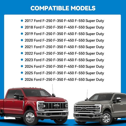 Front Bumper Tow Hooks:Compatible with 2017-2026 Ford Super Duty F250 F350 F450 F550,Part # HC3C17B804AB, BLACK in Saudi Arabia