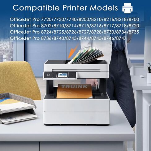 952XL Ink Cartridge 4-Pack Combo Pack Replacement for HP 952 | 952XL Ink Compatible with HP OfficeJet Pro 7720 7730 8724 8725 8726 8727 8728 Printer Ink (4PK BK/C/M/Y) in Saudi Arabia