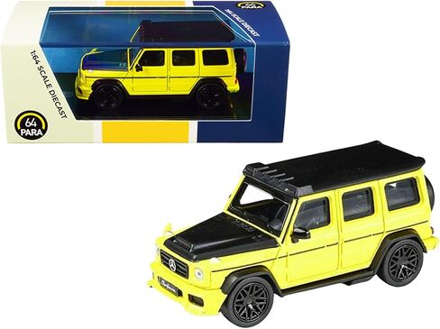 Paragon Models Mercedes AMG G63 Liberty Walk Wagon Bright Yellow with Black Hood and Top 1/64 Diecast Model Car by Paragon PA-55164 in Saudi Arabia