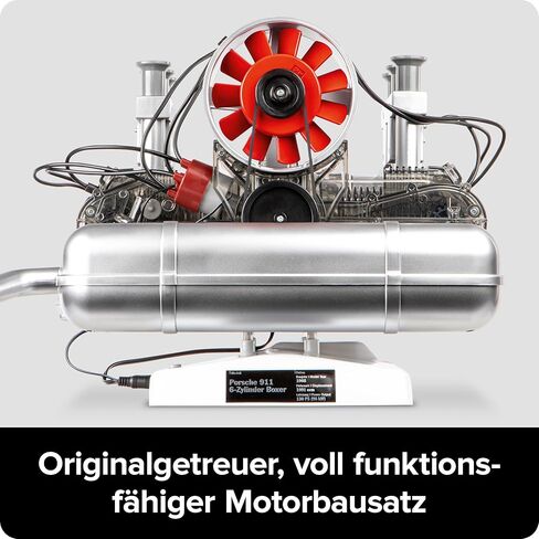 Franzis 67224 Porsche 911 boxer engine facelift, faithful engine kit of the classic, air-cooled 6-cylinder engine in scale 1:4, including sound module, instructions and 86-page accompanying book in Saudi Arabia