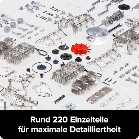 Franzis 67224 Porsche 911 boxer engine facelift, faithful engine kit of the classic, air-cooled 6-cylinder engine in scale 1:4, including sound module, instructions and 86-page accompanying book in Saudi Arabia