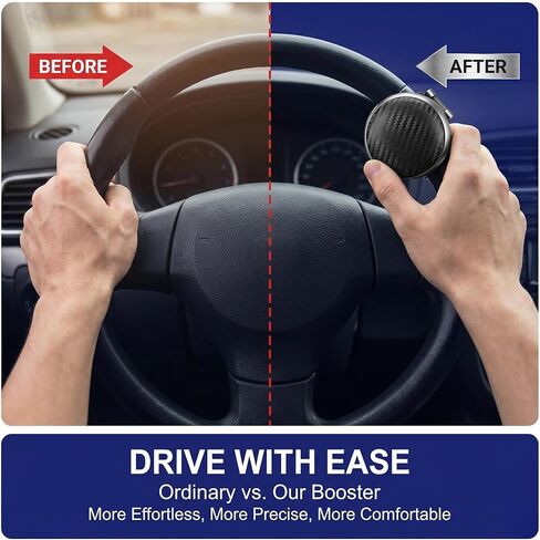 1 PC Steering Wheel Knob, 360-degree Rotating Silicone Anti-slip Spinner, Ball Bearing Power Assist Handle, Universal for Most Cars, Trucks, SUVs (Black) in Saudi Arabia