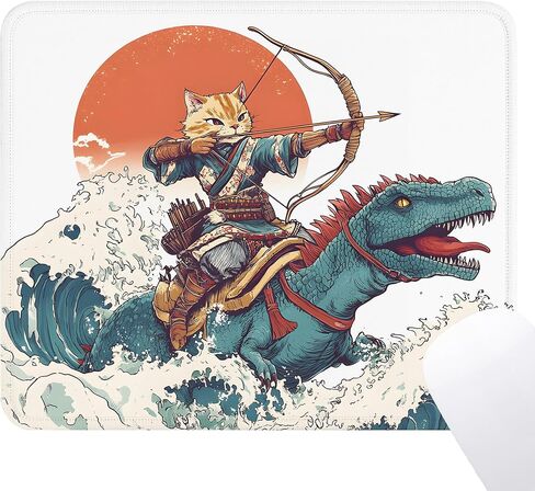 Pink Cat Mouse Pad - Cute Pink Cat Office Supplies Desk Decor, Square Waterproof Non-Slip Rubber Base Kawaii Anime Mousepad for Computers Office Accessories 7.9x9.5 Inch in Kuwait