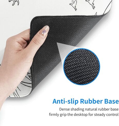 Japanese Grey and White Great Wave Mouse Pad Large Gaming Mousepad, Long Big XL Desk Mats Full Desk Keyboard Mat Computer Pad Desk Matt with Stitched Edges Non-Slip Desktop Mat, 31.5 * 11.8 in in Saudi Arabia