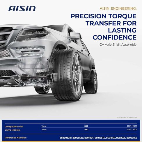 AISIN AFTERMARKET CVAVL-02427 Front Passenger CV Axle Shaft Assembly - Compatible with Volvo V70 2001-2007, S60 2001-2009 in Kuwait