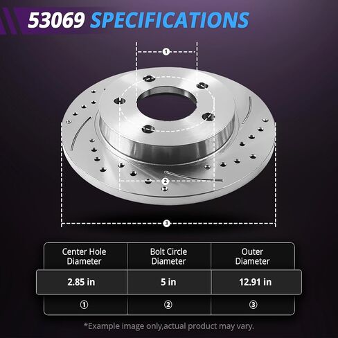 12.99" Front and 12.91" Rear Brake Kit Replacement for Dodge Journey Grand Caravan 2012 2013 2014 2015 2016 2017 2018 2019 2020, Rotors and Brake Pads Front and Rear, Drilled Slotted Brakes in Kuwait