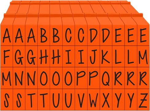 PEGZ® V2 Alphabet Stamps Clickable - Connectable Orange Crush Font (48 Uppercase, 2 Blanks, 50 pc Medium Size) in Saudi Arabia