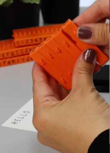 PEGZ® V2 Alphabet Stamps Clickable - Connectable Orange Crush Font (48 Uppercase, 2 Blanks, 50 pc Medium Size) in Saudi Arabia