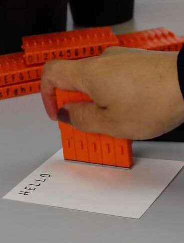 PEGZ® V2 Alphabet Stamps Clickable - Connectable Orange Crush Font (48 Uppercase, 2 Blanks, 50 pc Medium Size) in Saudi Arabia