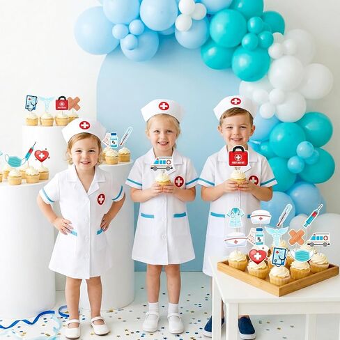 Nurse Cupcake Toppers, 24pcs Nurses Week Cake Decoration Nursing School Graduation Cupcake Toppers, Nurse Day Cupcake Toppers for Nursing School Celebration Supplies in Saudi Arabia