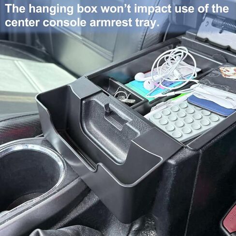 JKCOVER Center Console Hanging Box Compatible with 2016-2023 Toyota Tacoma Interior Accessories Armrest Storage Organizer Tray, Capacity Durable ABS Plastic in Kuwait