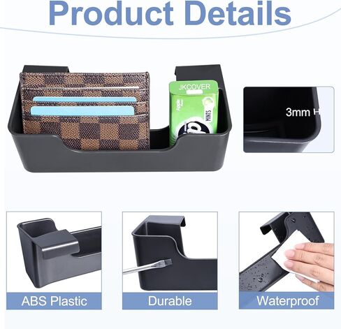 JKCOVER Center Console Hanging Box Compatible with 2016-2023 Toyota Tacoma Interior Accessories Armrest Storage Organizer Tray, Capacity Durable ABS Plastic in Kuwait