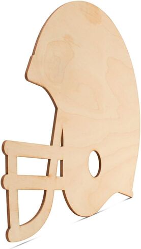 Wood Football Helmet Cutouts 12-inch, Pack of 2 Football Crafts to Paint, Football Helmet Centerpiece for Party Décor, by Woodpeckers in Kuwait