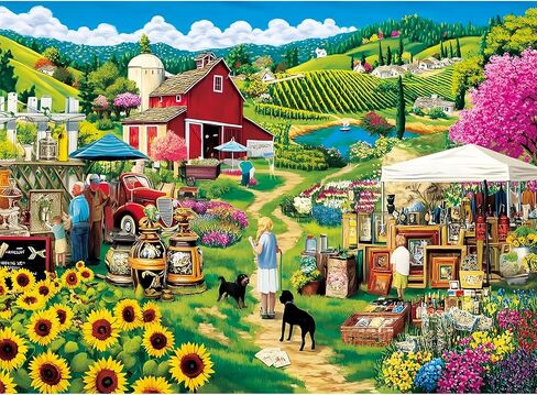 500 Piece Puzzles for Adults,Summer Beach Vacation Jigsaw Puzzle for Adults Teens Seniors, Recycled Cardboard Cute Dogs Cats Puzzle 500 Piece,Family Activity Great Gift for Family Friends 20.5 * 15 in in Kuwait