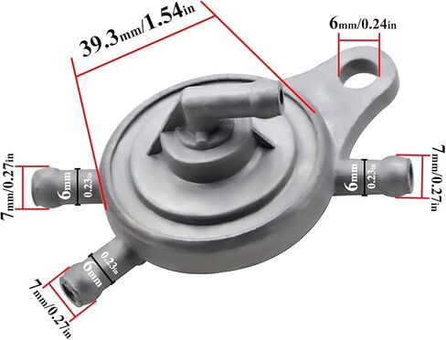 Vacuum Fuel Pump Petcock for Chinese GY6 49cc 50cc 70cc 90cc 110cc 125cc 150cc 139QMB 152QMI 157QMJ 4 Stroke Roketa Sunl Taotao Chinese ATV Scooter Go-Kart 4 Wheelers Dune Buggies in Kuwait