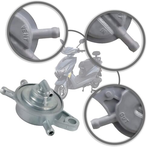 Vacuum Fuel Pump Petcock for Chinese GY6 49cc 50cc 70cc 90cc 110cc 125cc 150cc 139QMB 152QMI 157QMJ 4 Stroke Roketa Sunl Taotao Chinese ATV Scooter Go-Kart 4 Wheelers Dune Buggies in Kuwait