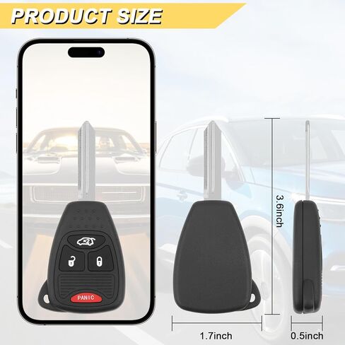 Vurkcy Key Fob Replacement for 2004-2007 Chrysler Caravan& Grand Caravan Town Country/ 04-08 Pacifica/ 05-07 Liberty Car Keyless Entry Remote Control, OHT692427AA OHT692713AA, 4-Btn in Kuwait