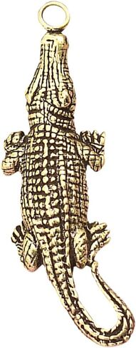 HOMSFOU Retro Mini Alligator Keychain Pendant Lightweight Brass Animal Charm for Keys Bags Accessories Vintage Decorative Keychain Hanging Ornament in Kuwait