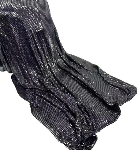 Sparkly Metal Mesh Fabric, 45 x 150 cm, Chainmail Jewelry Dress Craft Bag Making (Golden) in Saudi Arabia