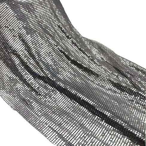Sparkly Metal Mesh Fabric, 45 x 150 cm, Chainmail Jewelry Dress Craft Bag Making (Golden) in Saudi Arabia