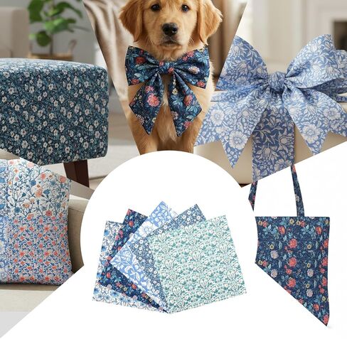 20Pcs Vintage Floral Fabric 10 x 10 Inch Quilting Patchwork Fabric Squares Precut Fat Quarter Bundles Sewing Fabrics for DIY Art Crafts Scrapbooking Hand Sewing Projects in Kuwait