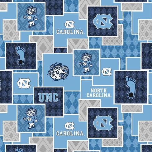 University of North Carolina Tar Heels Fabric – Officially Licensed UNC Cotton Quilting Fabric by Sykel Enterprises, Precut Yardage for Sewing & Crafts Tone on Tone in Kuwait