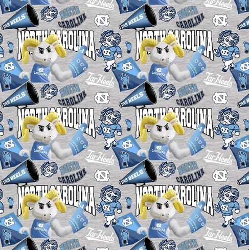 University of North Carolina Tar Heels Fabric – Officially Licensed UNC Cotton Quilting Fabric by Sykel Enterprises, Precut Yardage for Sewing & Crafts Tone on Tone in Kuwait