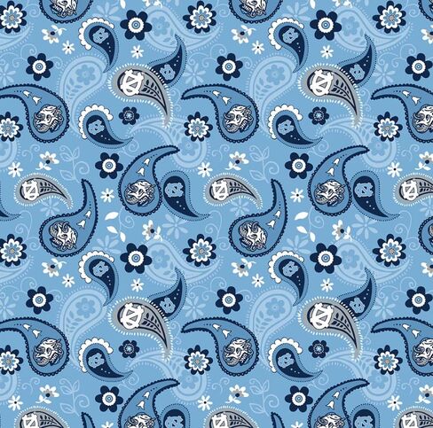 University of North Carolina Tar Heels Fabric – Officially Licensed UNC Cotton Quilting Fabric by Sykel Enterprises, Precut Yardage for Sewing & Crafts Tone on Tone in Kuwait