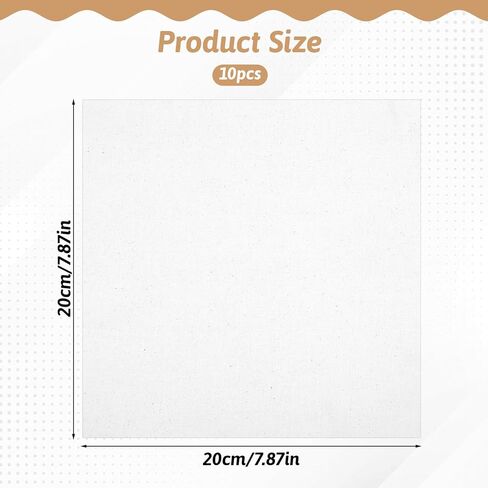 10 PCS Embroidery Cloth, Embroidery Cloth Fabric, 9.8 * 9.8inch EmbroideryFabric Squares, Pre-Cut WhiteFabric for Hand Sewing Clothes, Garment and DIY Craft in Saudi Arabia