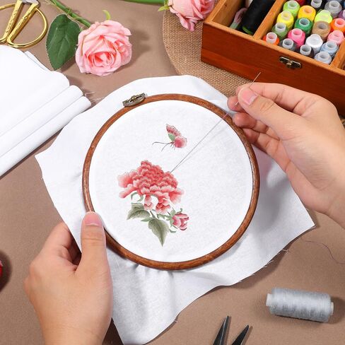 10 PCS Embroidery Cloth, Embroidery Cloth Fabric, 9.8 * 9.8inch EmbroideryFabric Squares, Pre-Cut WhiteFabric for Hand Sewing Clothes, Garment and DIY Craft in Saudi Arabia