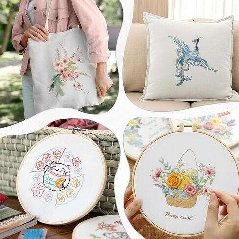 10 PCS Embroidery Cloth, Embroidery Cloth Fabric, 9.8 * 9.8inch EmbroideryFabric Squares, Pre-Cut WhiteFabric for Hand Sewing Clothes, Garment and DIY Craft in Saudi Arabia
