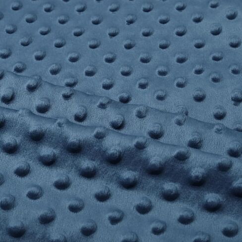 1 Yard Light Blue Minky Dot Fabric by The Yard, Soft Plush Fleece, Cuddle Dimple Dot for Sewing Baby Blankets, Pillow Covers & Crafts (1 Yard, Light Blue) in Kuwait