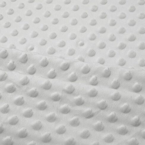 1 Yard Light Blue Minky Dot Fabric by The Yard, Soft Plush Fleece, Cuddle Dimple Dot for Sewing Baby Blankets, Pillow Covers & Crafts (1 Yard, Light Blue) in Kuwait