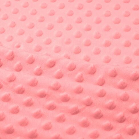 1 Yard Light Blue Minky Dot Fabric by The Yard, Soft Plush Fleece, Cuddle Dimple Dot for Sewing Baby Blankets, Pillow Covers & Crafts (1 Yard, Light Blue) in Kuwait