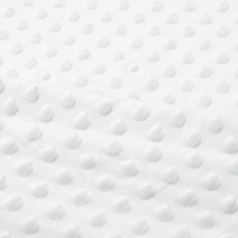 1 Yard Light Blue Minky Dot Fabric by The Yard, Soft Plush Fleece, Cuddle Dimple Dot for Sewing Baby Blankets, Pillow Covers & Crafts (1 Yard, Light Blue) in Kuwait
