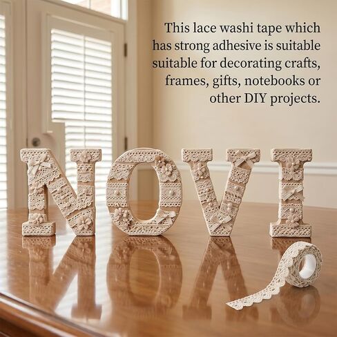 3 Pack Lace Washi Tape 0.6" Wide 2 Yards Self-Adhesive Ivory Lace Ribbon Vintage Masking Decorative Crochet Ribbon for Craft Scrapbook DIY Wedding Bridal Gifts Decoration Card Making(Beige) in Kuwait